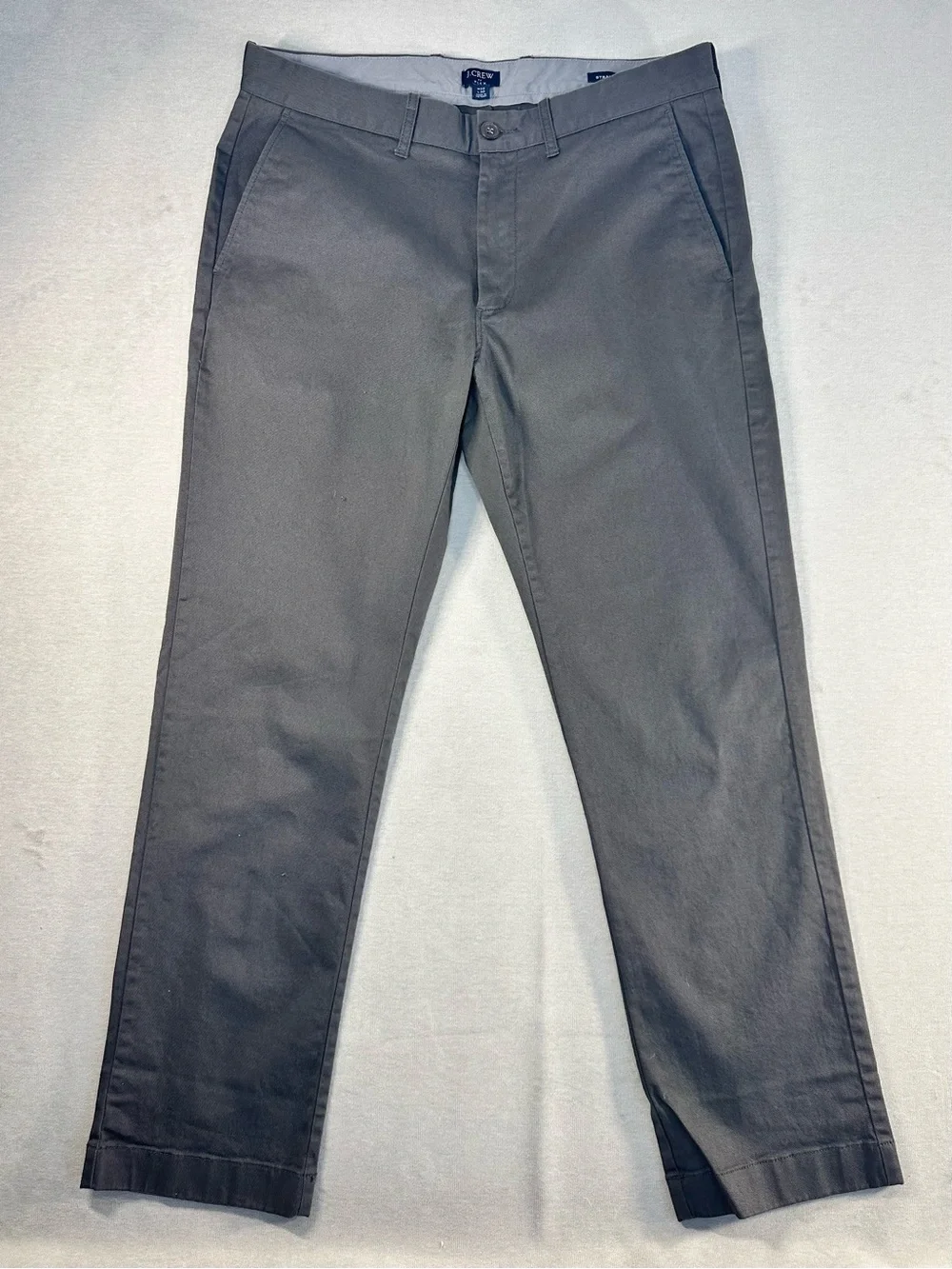 J. Crew Men's Charcoal Gray Chino Flex Pants Straight Leg 32x30